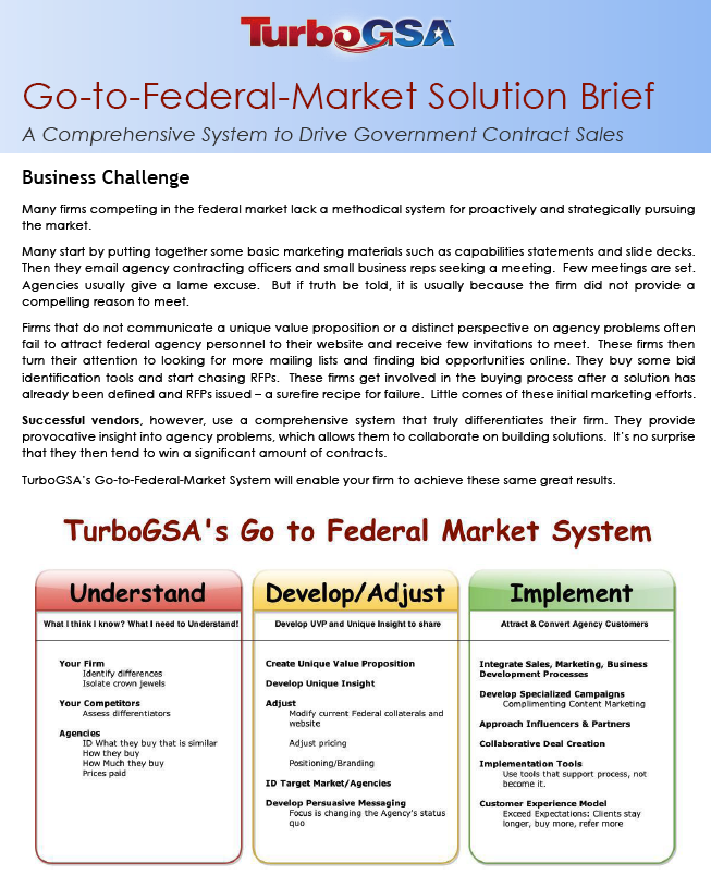 Go To Federal Market Strategy Video And Brief