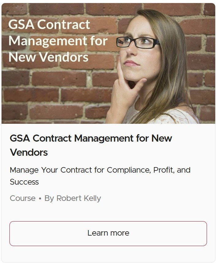GSA Contract Management for New Vendors