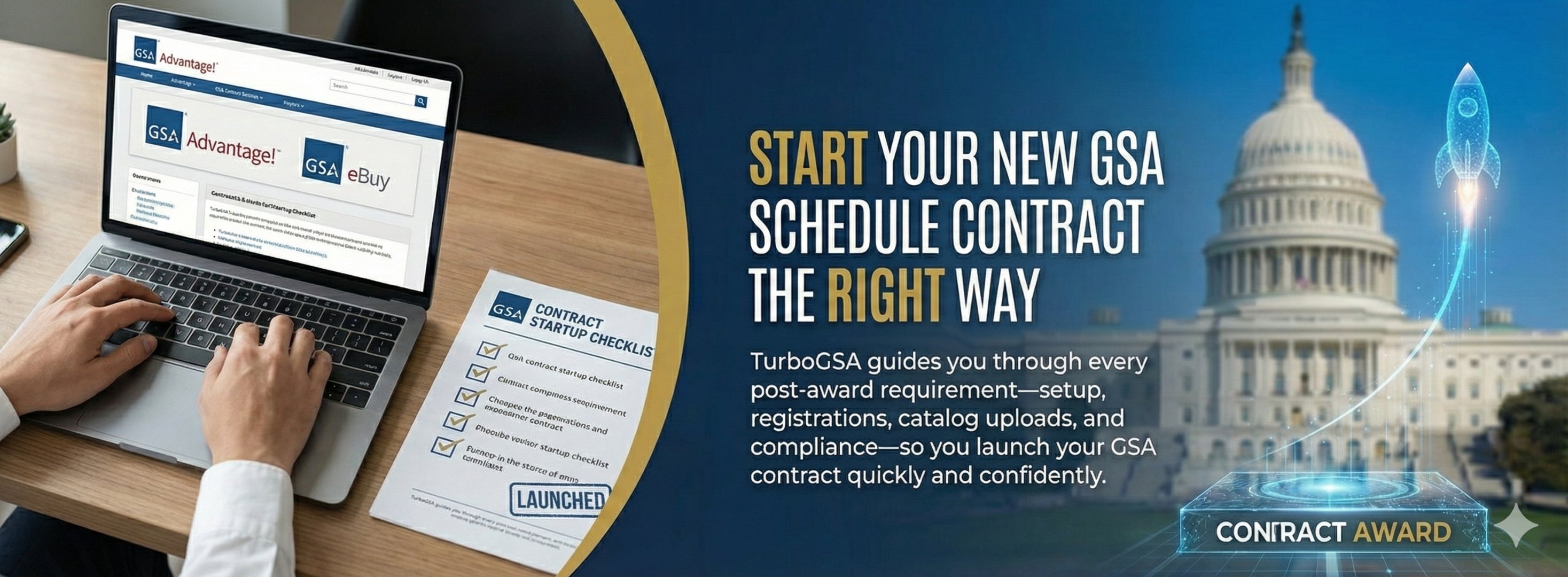 Illustration of launching a newly awarded GSA contract